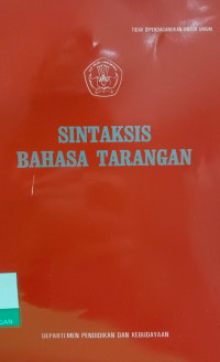 Image of Sintaksis Bahasa Tarangan