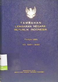 Image of Tambahan Lembaran Negara Republik Indonesia Tahun 1990