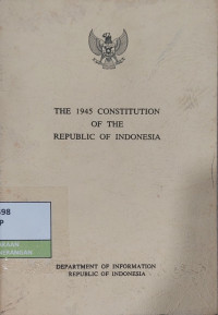 Image of The 1945 Constitution of The Republic of Indonesia