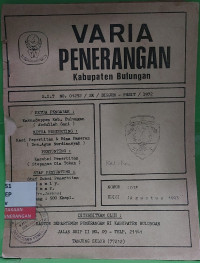 Image of Varia Penerangan : Kabupaten Bulungan No. 18 Edisi Agustus 1993