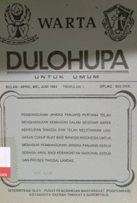 Image of Warta Dulohupa Untuk Umum Bulan April - Juni 1993 Triwulan I