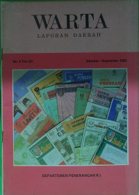 Image of Warta Laporan Daerah No. 4 Oktober - Nopember 1992